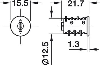 Výměnná vložka, Häfele Symo EC Pure E1,C