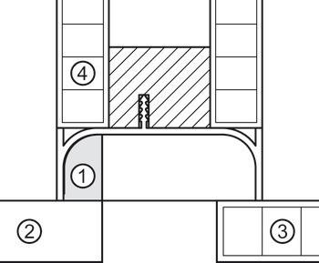 Výplňový profil pro zapuštěnou úchytku, pro zapuštěný úchytkový profil