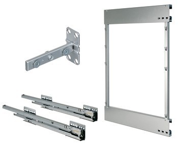 Výsuv spodní skříňky, Kesseböhmer Comfort II, plnovýsuv s mechanismem tlumeného dotahu