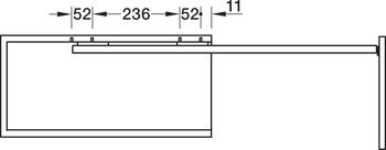 Výsuv spodní skříňky, Kesseböhmer Comfort II, plnovýsuv s mechanismem tlumeného dotahu