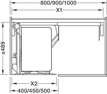 Výsuvné/otočné kování pro rohové skříňky, Häfele Utensio ST10 Plus Fold Corner