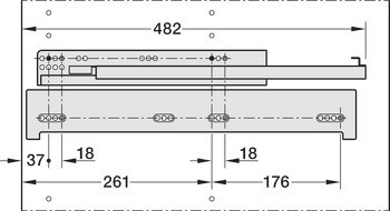 Výsuvný držák na kalhoty a výsuv na prádlo, Kesseböhmer Conero, 72 H
