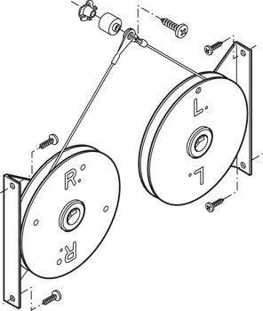 Vyvažovací mechanismus, pro roletky o hmotnosti max. 6 kg