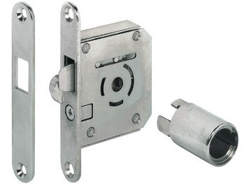 Zadlabací hákový zámek, Häfele Symo EC, backset 22 mm