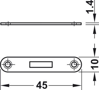 Zadlabací hákový zámek, se záskočkou, backset 9 mm