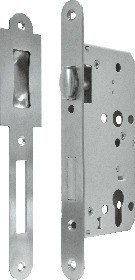 Zadlabací válečkový zámek, Pro dvojčinné dveře, profilová vložka