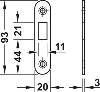Zadlabací zámek, pro posuvné dveře, s kruhovou závorou, dozický klíč