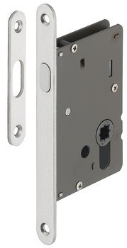 Zadlabací zámek, pro posuvné dveře, s kruhovou závorou, Häfele Startec, koupelna/WC, backset 50 mm