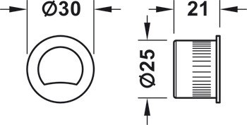 Zadlabací zámek, S kruhovou závorou, koupelna/WC