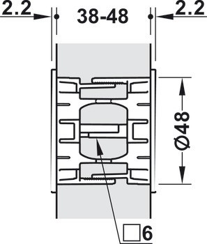 Zadlabací zámek, S kruhovou závorou, koupelna/WC