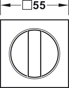 Zadlabací zámek, S kruhovou závorou, koupelna/WC