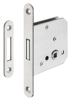 Zadlabací zámek závorový, pro otočné dveře, Startec, koupelna/WC, backset 65 mm