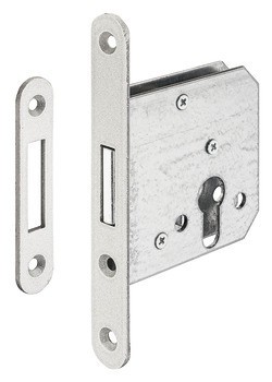 Zadlabací zámek závorový, pro otočné dveře, Startec, profilová vložka, backset 55 mm