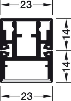 Základní profil, pro systém profilů 5190, pro osvětlovací LED pásky 10 mm