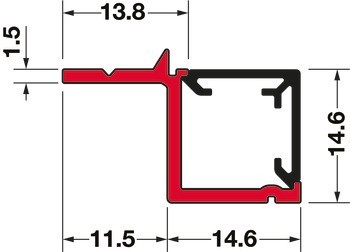 Základní soklový profil, Häfele Loox5, profil 5111