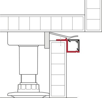 Základní soklový profil, Häfele Loox5, profil 5111