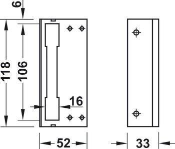 Zámek k přišroubování, pro otočné dveře, profilová vložka, backset 60 mm