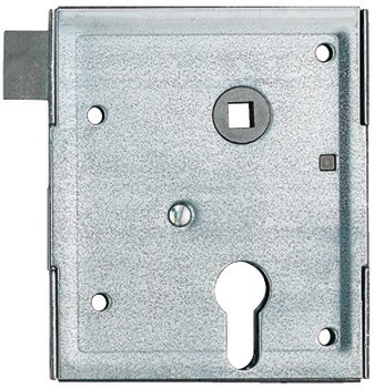 Zámek k přišroubování, pro otočné dveře, profilová vložka, backset 60 mm