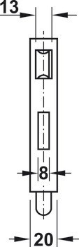 Zámek k přišroubování, pro otočné dveře, profilová vložka, backset 60 mm