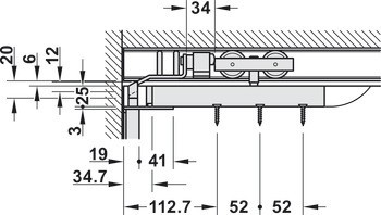 Zámek pro posuvné dveře, Silent-Stop rozvorový zadlabací zámek