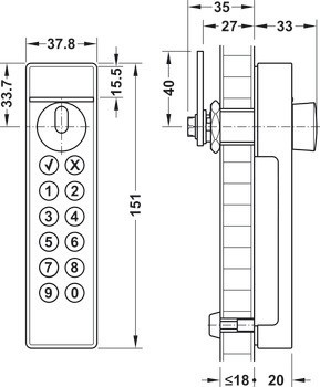 Zámek s PIN kódem, SAFE-O-TRONIC® access, Service+