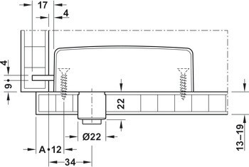 Zámek šatní skříňky, Häfele Dialock LockerLock 300, provozovaný na baterii, pro Tag-itTM ISO, Mifare Classic a Mifare DESfire