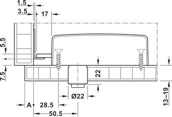 Zámek šatní skříňky, Häfele Dialock LockerLock 300, provozovaný na baterii, pro Tag-itTM ISO, Mifare Classic a Mifare DESfire