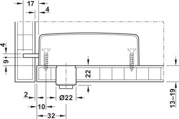 Zámek šatní skříňky, Häfele Dialock LockerLock LL 300, zámek provozovaný na baterii, pro Tag-itTM-ISO, Mifare Classic a Mifare DESfire