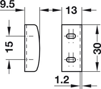 Zámek se závorou k přišroubování, Häfele Heavylock, se zámkovou vložkou, backset 40 mm
