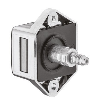 Zámek se závorou k přišroubování, Häfele Push-Lock Mini, backset 15 mm