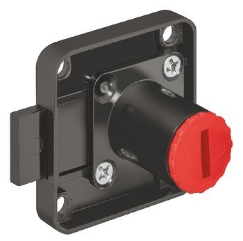 Zámek se závorou k přišroubování, Häfele Symo EC, backset 25 mm, vysunutí závory 8 mm, s délkou těla vložky od 22 mm do 45 mm