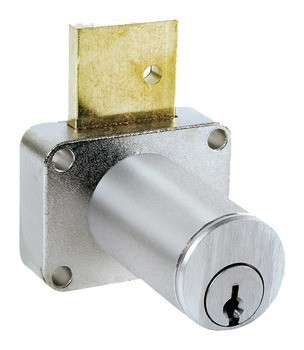 Zámek se závorou k přišroubování, Se zámkovou vložkou Kaba 8, přizpůsobený standardní profil, backset 25 mm