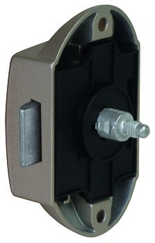 Zámek se závorou k přišroubování, se zamykáním tlačítkem