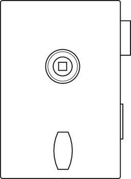 Zámek WC/koupelny na skleněné dveře, GHP 203, Startec