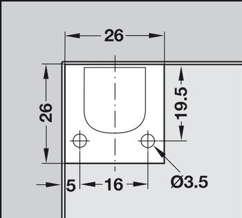Zamykací část pro tlačnou záskočku, Metalla 510 Push, pro dřevěné dveře
