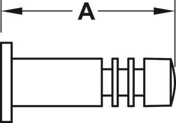 Zamykací závora, pro dřevěné dveře, EFL 1 nábytkový zámek Dialock