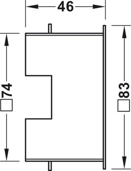 Zapuštěná krabička pro montáž do dutých stěn, pro terminál pro úsporu energie