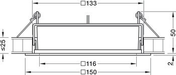 Zapuštěné svítidlo, Nimbus Q Four IN, 550 mA