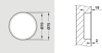 Zapuštěné úchytky pro posuvné dveře, FSB, model 4252