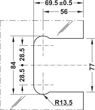 Zapuštěné úchytky pro posuvné dveře, Pohledové šrouby na jedné straně
