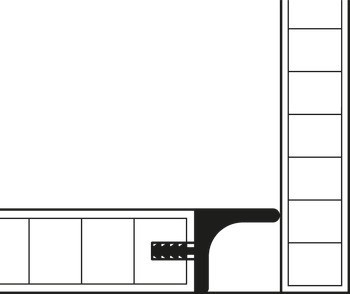 Zapuštěný úchytkový profil, Vodorovné