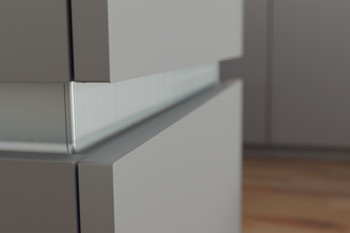 Zapuštěný úchytkový profil, Vodorovný, středový