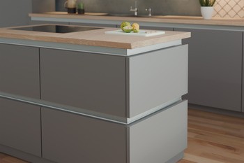 Zapuštěný úchytkový profil, Vodorovný, středový