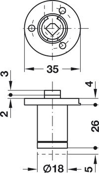Zápustný zámek Rondell, Häfele Symo