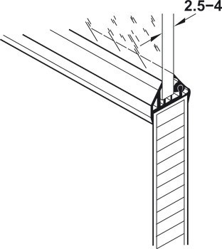Zasklívací profil, R