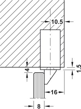 Záskočka dveří pro skleněné dveře, Dorma Glas, pro otočné dveře