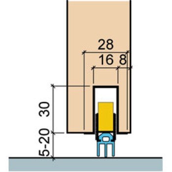 Zasouvací dveřní těsnění, HS RD/48dB, HS FH/RD/48dB, Planet