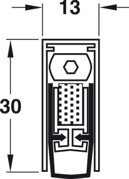 Zasouvací dveřní těsnění, HS RD/48dB, HS FH/RD/48dB, Planet