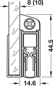 Zasouvací dveřní těsnění, Schall-Ex® GS, Schall-Ex® Duo GS, Athmer, barva nerez, elox
