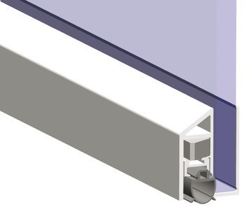 Zasouvací dveřní těsnění, Schall-Ex® GS, Schall-Ex® Duo GS, Athmer, barva nerez, elox